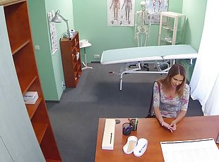 Hospital camera records a slutty nurse riding patient's dick